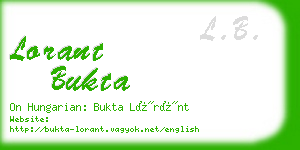 lorant bukta business card